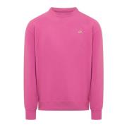 Fuchsia Crew Neck Sweatshirt Autry , Pink , Heren