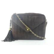 Pre-owned Suede chanel-bags Chanel Vintage , Brown , Dames