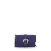 Paarse Pochette Portemonnee met Barok Gesp Versace Jeans Couture , Pur...