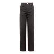 Hoge Taille Twill Broek Rotate Birger Christensen , Black , Dames