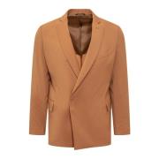 Heren Single Breasted Blazer Costumein , Brown , Heren