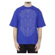 Blauwe Body Stitch Skate T-Shirt Off White , Blue , Heren