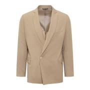 Stijlvolle Single Breasted Blazer voor Mannen Costumein , Beige , Here...