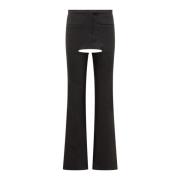 Wollen Chaps Broek Courrèges , Black , Dames