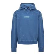 Cipro Fit Hoodie Dsquared2 , Blue , Heren