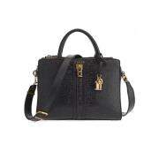 Dames handtas met python print Guess , Black , Dames