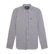 Slim Fit Gingham Overhemd Lyle & Scott , Blue , Heren