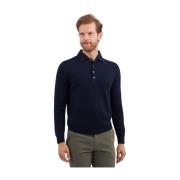 Navy Polotrui van Wol-Kasjmiermix Brooks Brothers , Blue , Heren