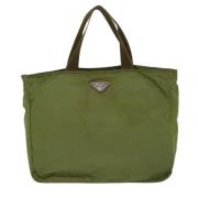 Pre-owned Canvas totes Prada Vintage , Green , Dames