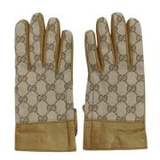 Pre-owned Canvas gloves Gucci Vintage , Brown , Dames