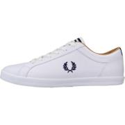 Baseline Leren Sneakers Fred Perry , White , Heren