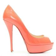 Pre-owned Leather heels Christian Louboutin Pre-owned , Pink , Dames