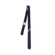 Gestreepte zijden stropdas met tricolor detail Thom Browne , Blue , He...
