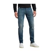 Reguliere Tapered Blauwe Jeans Cast Iron , Blue , Heren