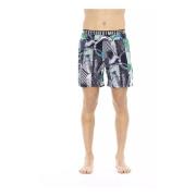 Zwemshort met elastische taille en print Bikkembergs , Multicolor , He...