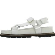 Stijlvolle platte sandalen voor vrouwen Clarks , White , Dames