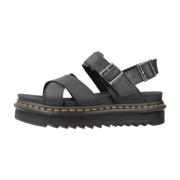 Hydro Platte Sandalen voor Vrouwen Dr. Martens , Black , Dames