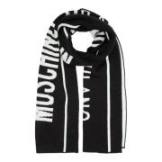 Zwarte Wollen Sjaal Moschino , Black , Dames