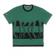T-Shirts Octopus , Green , Heren