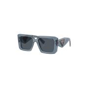 Stijlvolle Grijze Zonnebril met Accessoires Prada , Gray , Dames