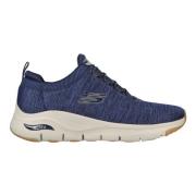 Archfit Sneakers met Mesh Skechers , Blue , Heren