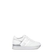 Metallic Leren Sneakers Hogan , White , Dames