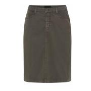 Stijlvolle Denim Rok in Donkerlegergroen C.Ro , Green , Dames