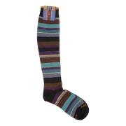 Italiaanse kniehoge gestreepte sokken Gallo , Multicolor , Dames