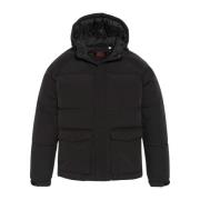 Dikke gevoerde jas met capuchon - Zwart Schott NYC , Black , Heren