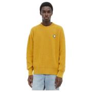 Klassieke Crew Neck Sweater Moncler , Yellow , Heren