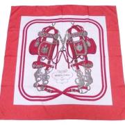 Pre-owned Silk scarves Hermès Vintage , Red , Dames