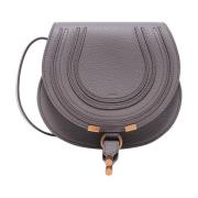 Marcie Small Leren Cross Body Tas Chloé , Gray , Dames