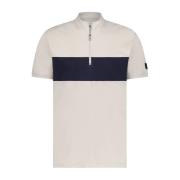 Gestreept katoenen poloshirt State of Art , White , Heren