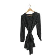 Pre-owned Silk dresses Saint Laurent Vintage , Black , Dames