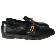 Pre-owned Leather flats Jimmy Choo Pre-owned , Black , Dames