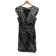 Pre-owned Silk dresses Saint Laurent Vintage , Gray , Dames