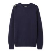 Milano Gebreide Ronde Hals in True Navy Ma.strum , Blue , Heren