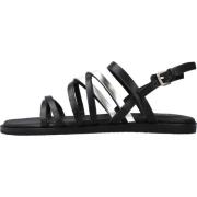 Enkel Platte Sandalen voor Vrouwen Clarks , Black , Dames