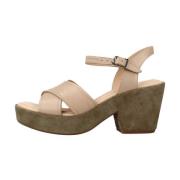 High Heel Sandals Clarks , Brown , Dames