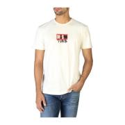 Heren Ronde Hals Applique T-Shirt Diesel , White , Heren