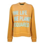 Print Sweatshirt, Regular Fit Dsquared2 , Yellow , Dames