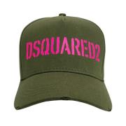 Groene Damespet met Fuchsia Logo Dsquared2 , Green , Unisex