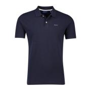 Donkerblauw poloshirt met korte mouwen Gant , Blue , Heren