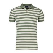 Groen Gestreept Poloshirt Gant , Green , Heren