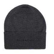 Logo Wol Hoed voor Mannen Givenchy , Gray , Unisex