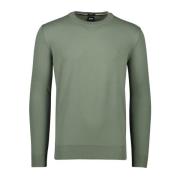 Groene Trui met Ronde Hals Hugo Boss , Green , Heren