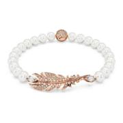 Gedurfd Wit Armband met Roségouden Toon Swarovski , White , Dames