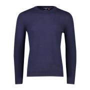 Donkerblauwe Trui met Ronde Hals Superdry , Blue , Heren