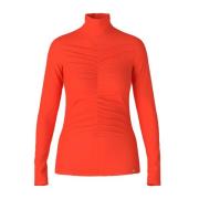Verticale Naad Coltrui T-Shirt Marc Cain , Red , Dames