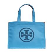 Blauwe Azzurra Stoffen Tote Tory Burch , Blue , Dames